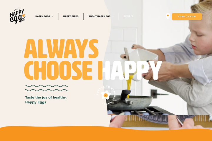 Happy Egg website preview